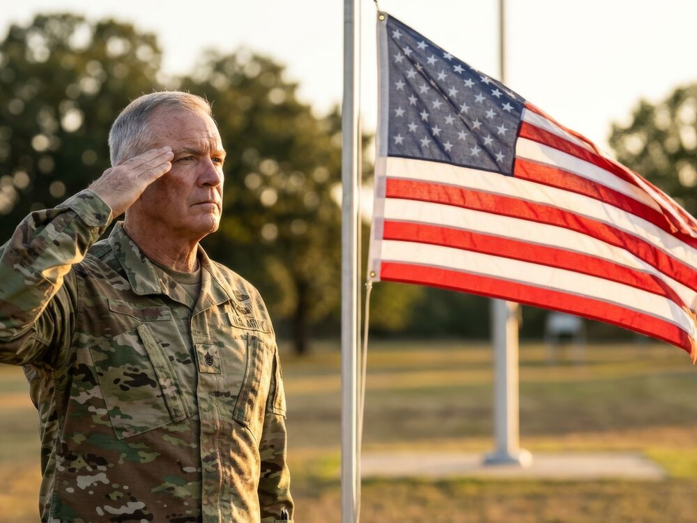 Veteran receiving hearing aid care at Optimum Audiology in Apple Valley, CA